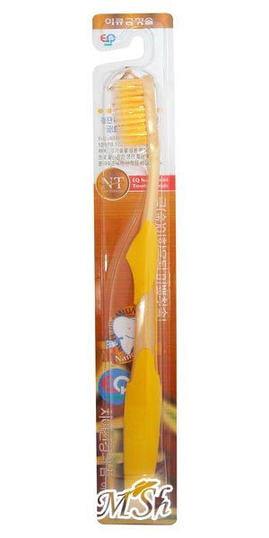EQ MAXON "Nano Gold Toothbrush": Зубная щетка с наночастицами золота, средней жесткости, стандартная чистящая головка