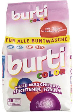 BURTI "Color": Стиральный порошок для цветного и тонкого белья, 1500г