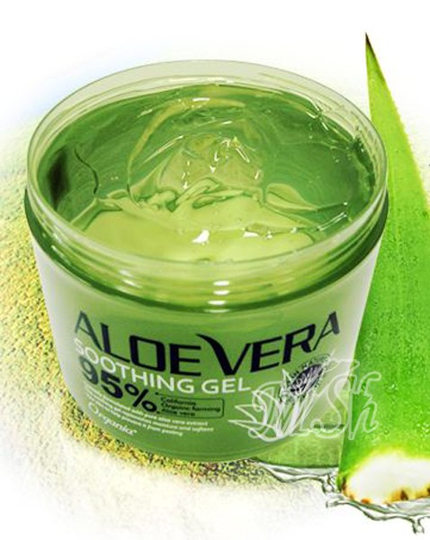 ORGANIA "Aloe Vera Soothing Gel 95%": Универсальный увлажняющий гель с алоэ вера и витамином В5, 500г