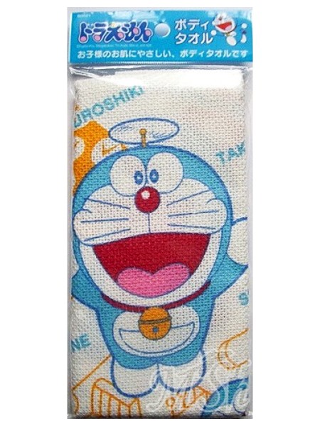AISEN "Doraemon": Мочалка детская, мягкая, массажная