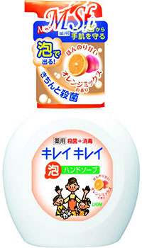 LION "Kirei Kirei": Жидкое мыло для рук с ароматом мандарина, 250мл