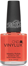 CND VINYLUX "Electric  Orange 112": Твердый лак для ногтей
