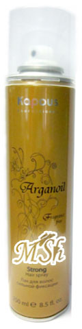 KAPOUS "Arganoil": Лак аэрозольный для волос сильной фиксации с маслом арганы, 250мл