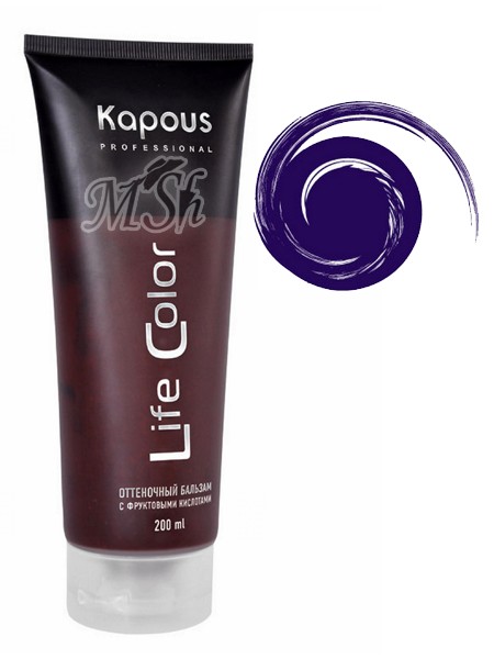 KAPOUS Lif Color: Бальзам оттеночный, цвет "Темный баклажан", 200мл