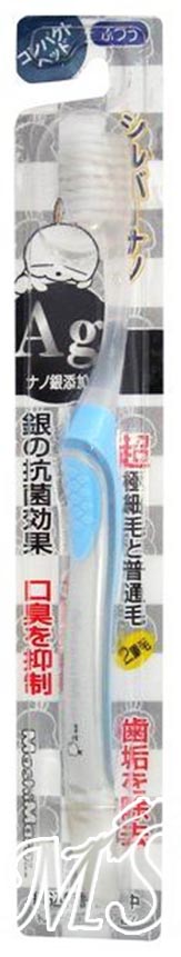 EQ MAXON "Nano Silver Toothbrush": Зубная щетка с наночастицами серебра, средней жесткости, стандартная чистящая головка