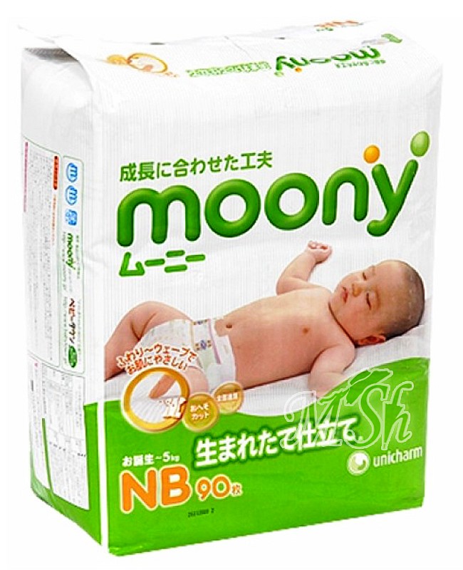 MOONY: Подгузники для новорожденных (до 5кг), 90шт/уп