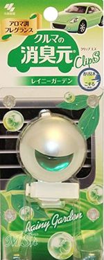 KOBAYASHI "Shoshugen Auto Clips": Ароматизатор на дефлектор Rainy Garden, 4.4мл
