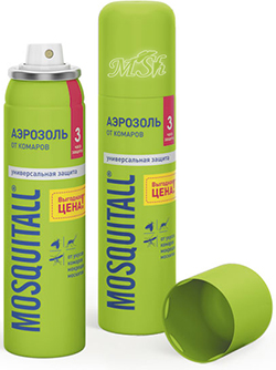 MOSQUITALL "Универсальная защита": Аэрозоль от комаров, 150мл