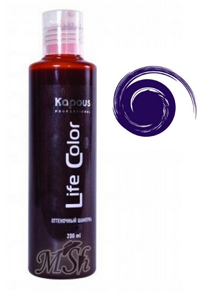 KAPOUS Lif Color: Шампунь оттеночный, цвет "Темный баклажан", 200мл