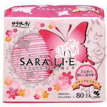 KOBAYASHI SARASATY "Sara-li-e": Ежедневные гигиенические ароматизированные прокладки, 80шт