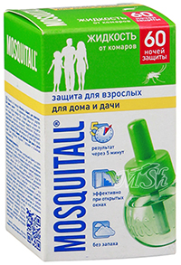 MOSQUITALL "Защита для взрослых": Жидкость от комаров 60ночей