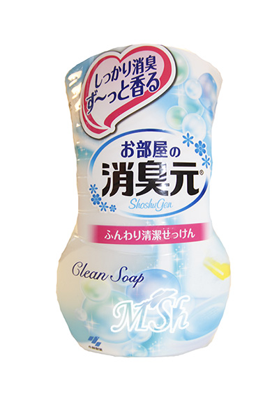 KOBAYASHI "Oheyano Shoshugen": Жидкий дезодорант для комнаты с ароматом мыла и чистоты, 400мл 