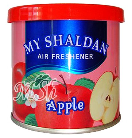ST "My Shaldan": Желеобразный ароматизатор на основе лимонена, для помещений, с ароматом яблока, 80г