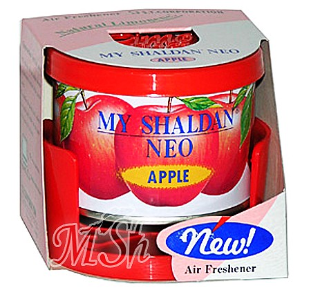 ST "My Shaldan NEO": Желеобразный ароматизатор на основе лимонена, для помещений, с ароматом яблока, 80г