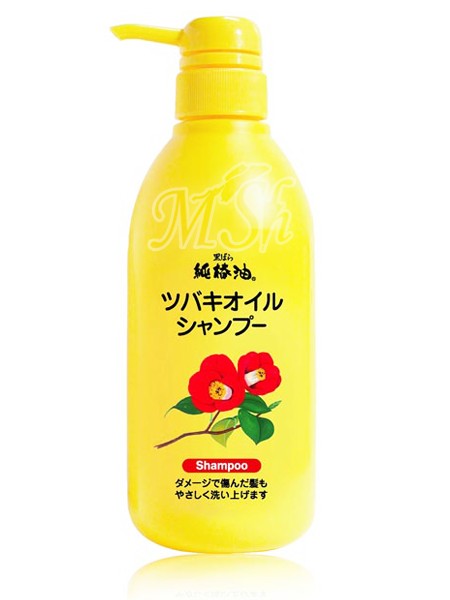 KUROBARA "Tsubaki Oil": Шампунь для поврежденных волос с маслом камелии японской, 500мл