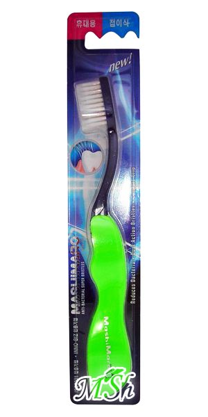 EQ MAXON "Travel Toothbrush": Складная зубная щетка средней жесткости, стандартная чистящая головка