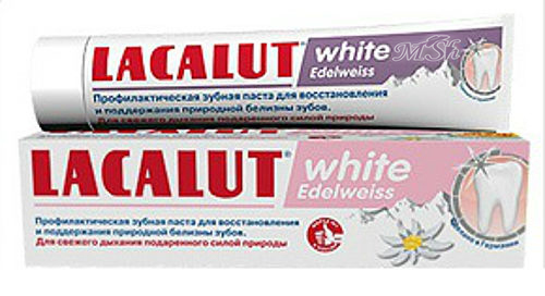 LACALUT WHITE "Эдельвейс": Зубная паста, 75мл