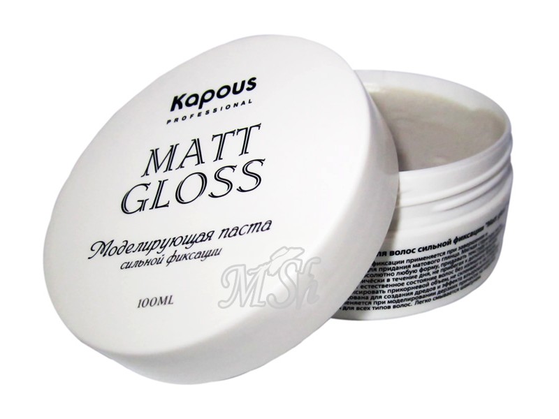 KAPOUS "Matt gloss": Моделирующая паста для волос сильной фиксации, 100мл