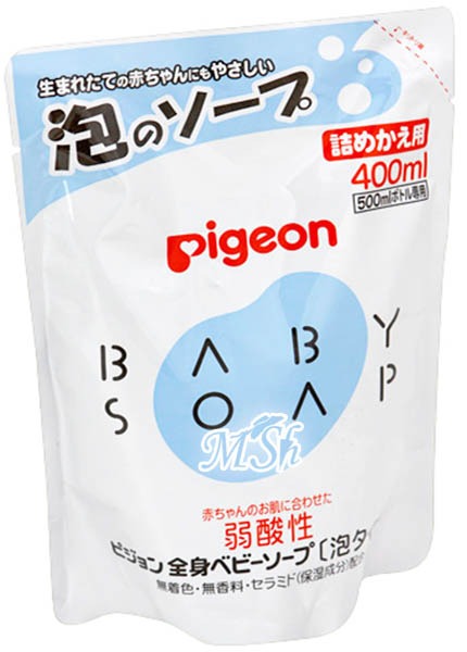 PIGEON: Мыло-пенка для младенцев, запасной блок, 400мл