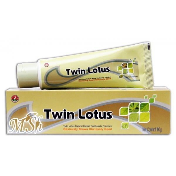 TWIN LOTUS "Premium": Зубная паста растительная, без фтора, 100г