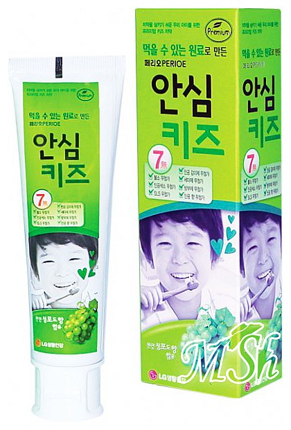 LG H&H "Safe kids": Детская зубная паста, без фтора, со вкусом винограда