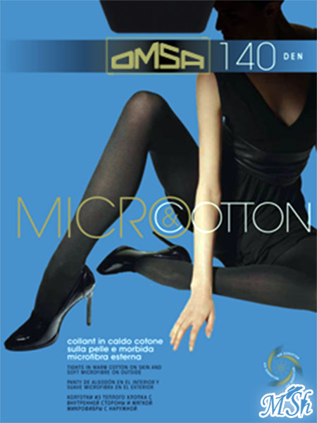 OMSA "Micro Cotton": Колготки из хлопка и микрофибры, 140 ден