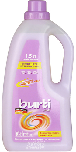 BURTI "Liquid": Жидкое средство синтетическое для цветного и тонкого белья