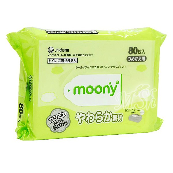 MOONY: Влажные мягкие салфетки для детей, запасной блок, 80шт